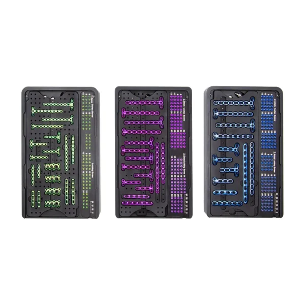 Set de Placas Mini Fragmentos LCP Mano y Pie 1.5 / 2.0 / 2.4 mm