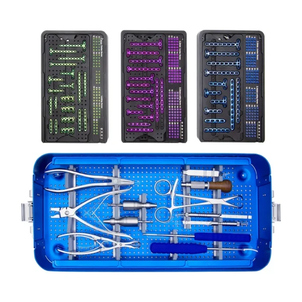 Set de Placas Mini Fragmentos LCP Mano y Pie 1.5 / 2.0 / 2.4 mm